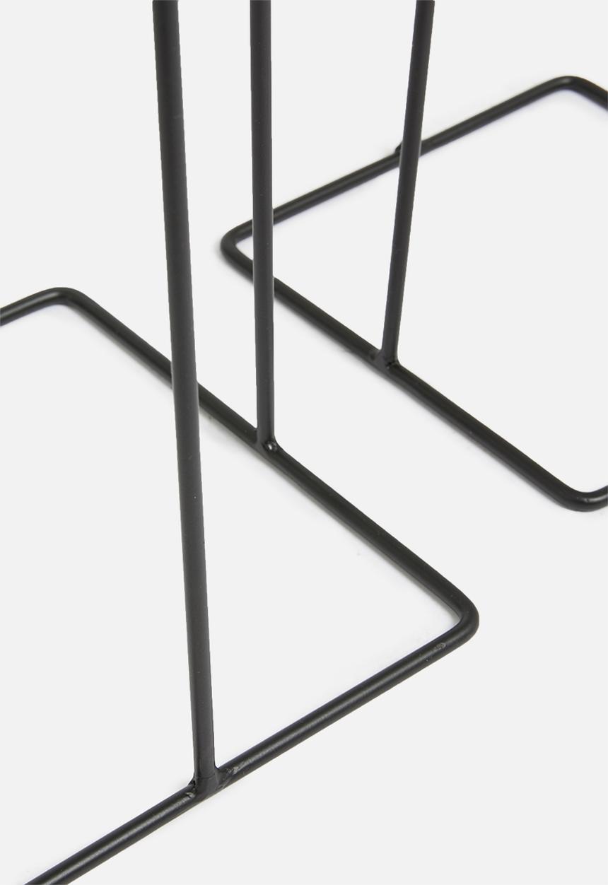 Sixth Floor - Iron planter set - grey &  black