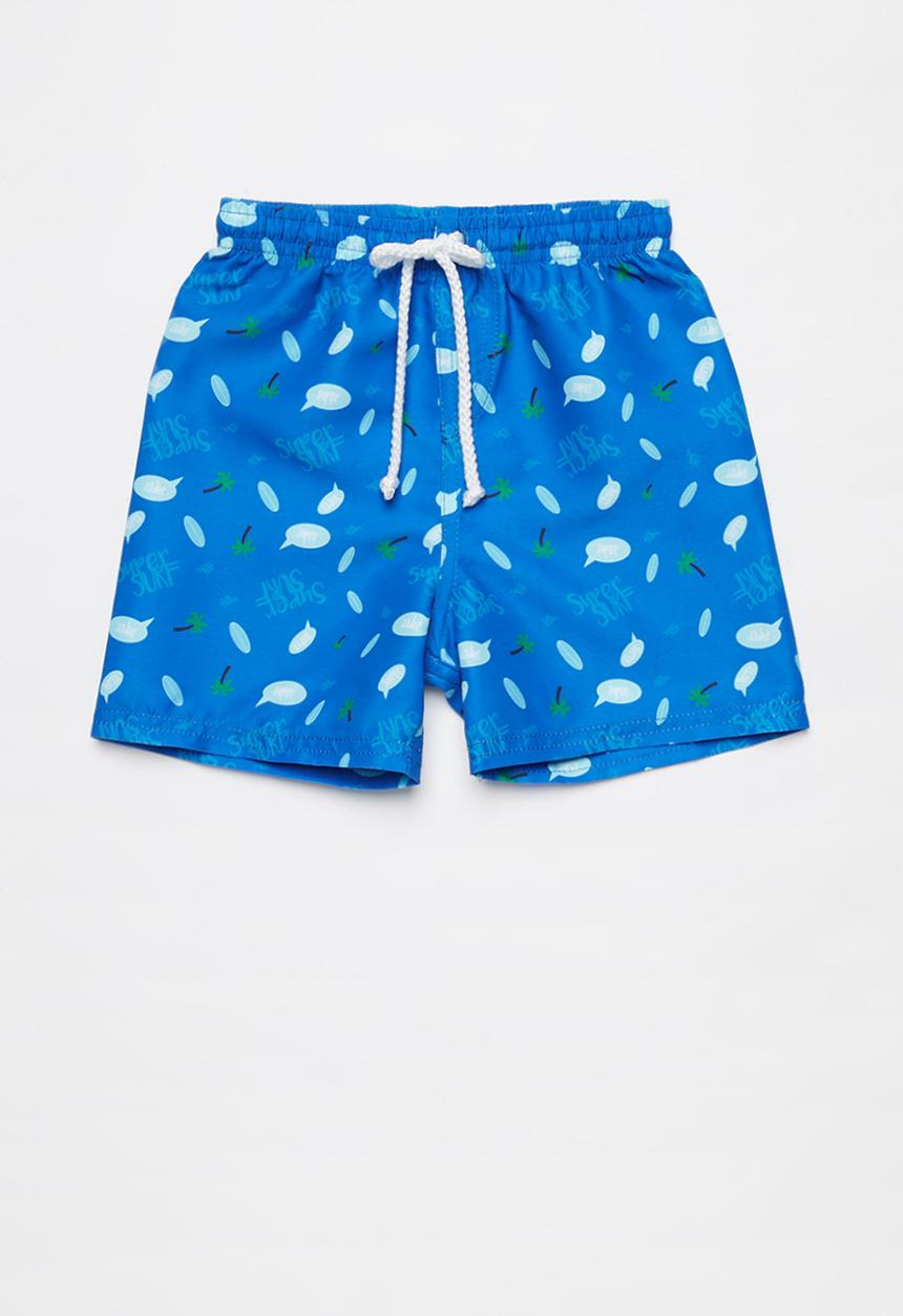 Pop Candy - Boys printed board shorts - blue