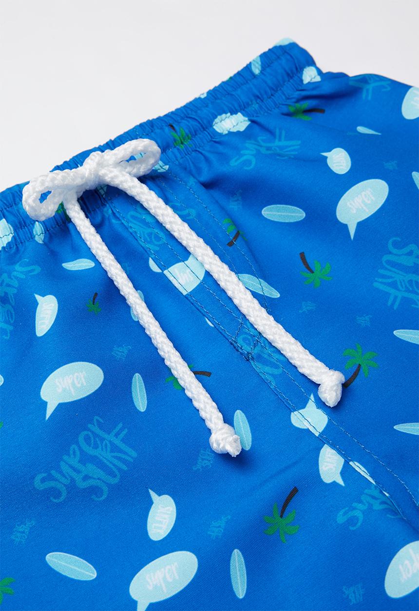 Pop Candy - Boys printed board shorts - blue