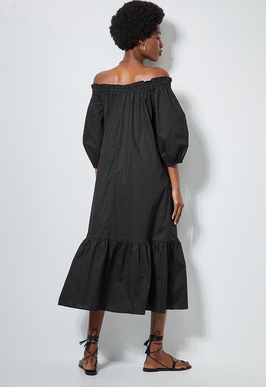Superbalist - Off the shoulder midi dress - black 