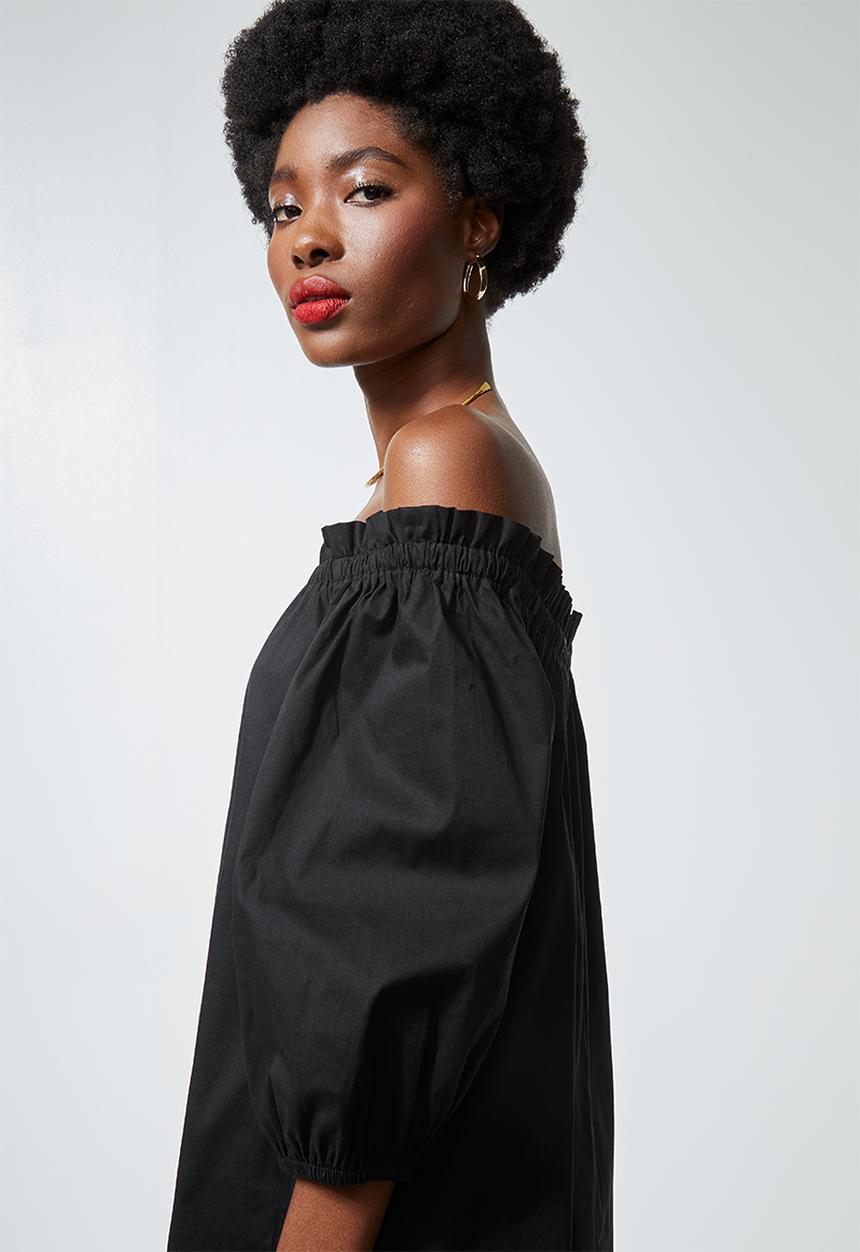 Superbalist - Off the shoulder midi dress - black 