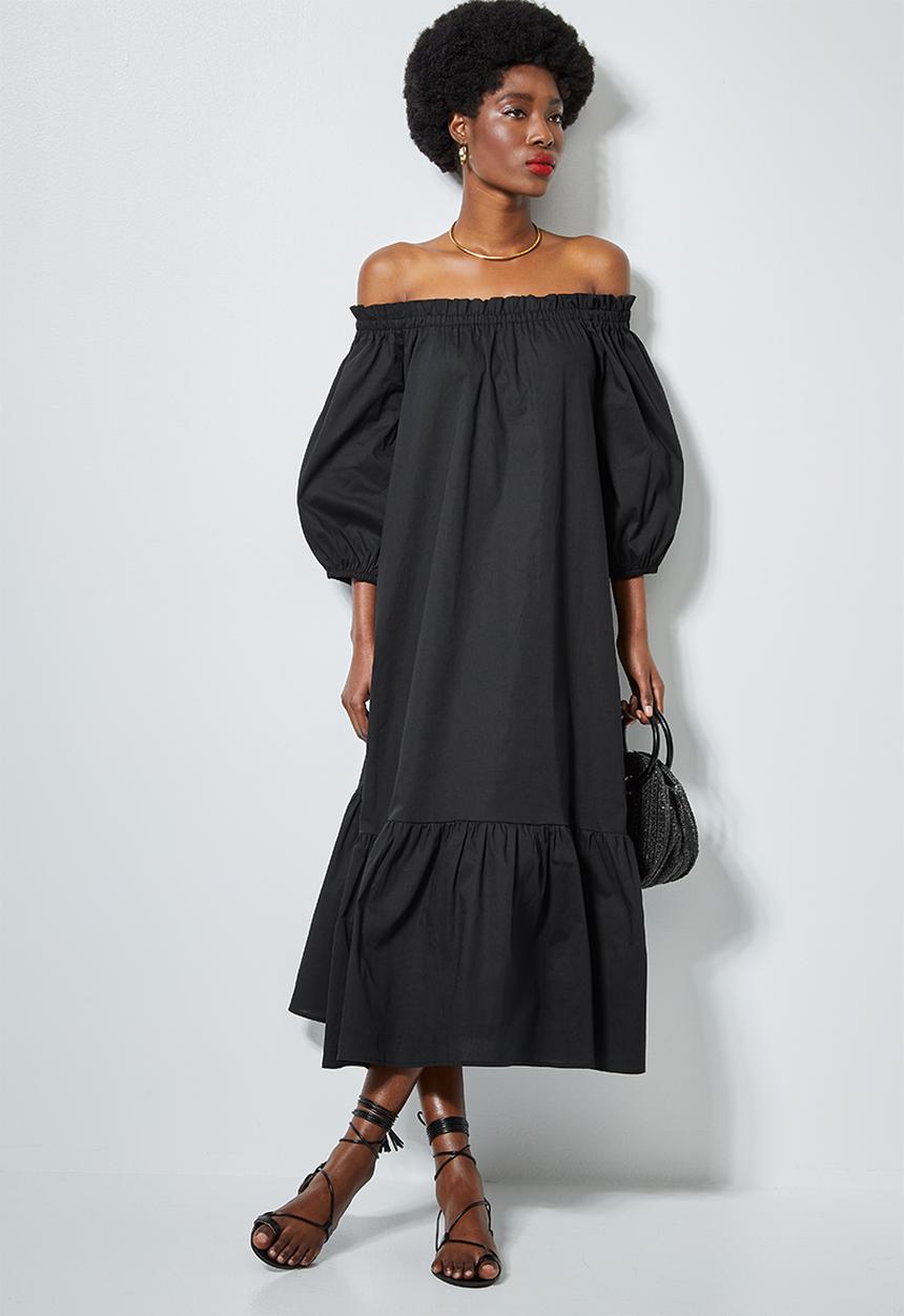 Superbalist - Off the shoulder midi dress - black 