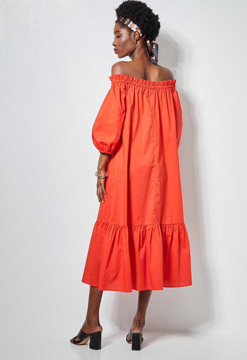 Superbalist - Off the shoulder maxi dress - orange