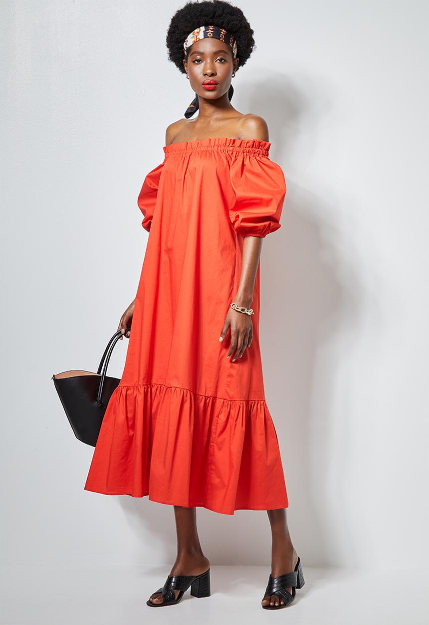 Superbalist - Off the shoulder maxi dress - orange