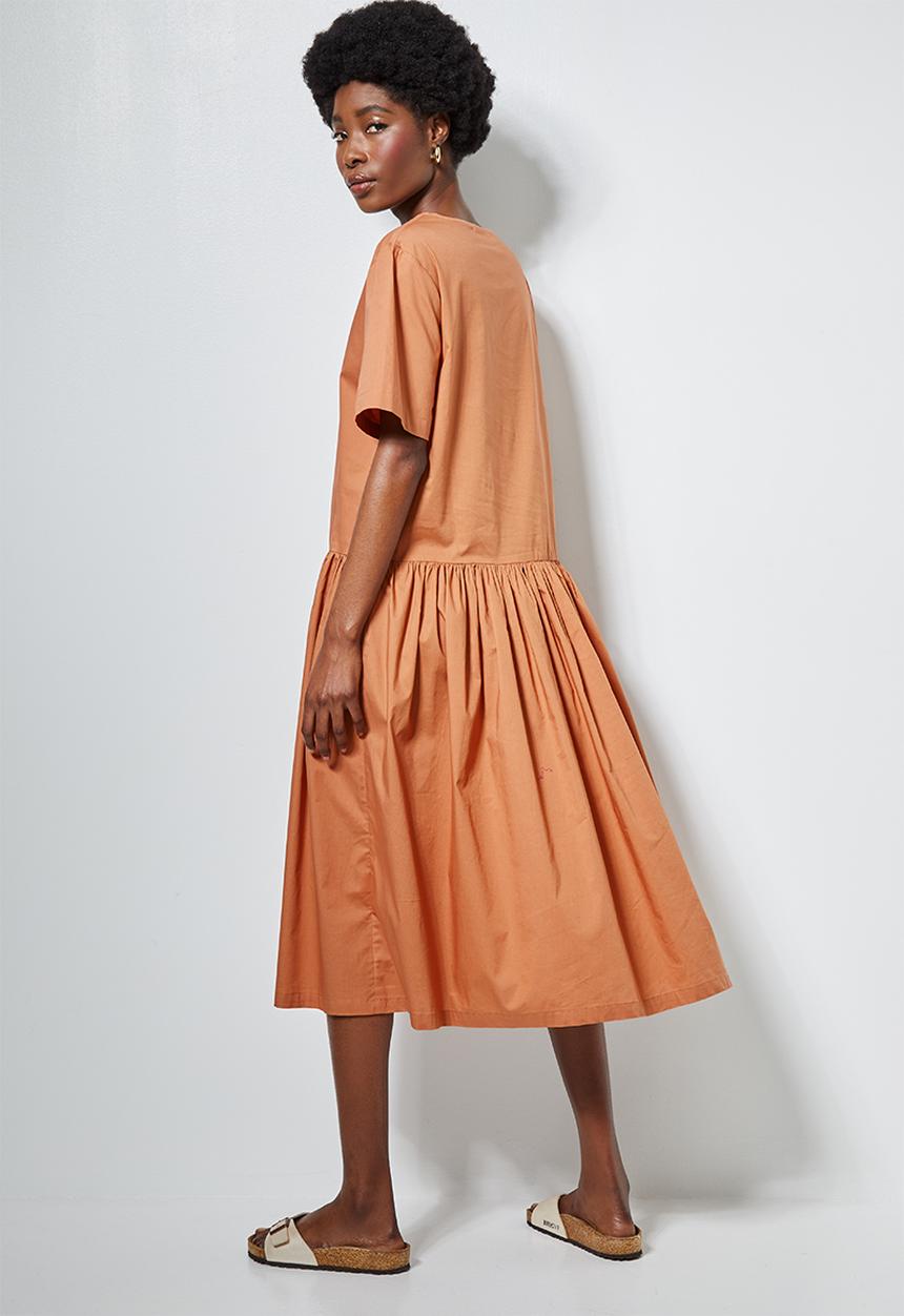 Superbalist - Dropped waist pocket detail midi - hazel