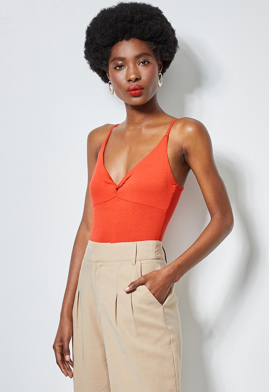 Superbalist - Twist front bodysuit - orange