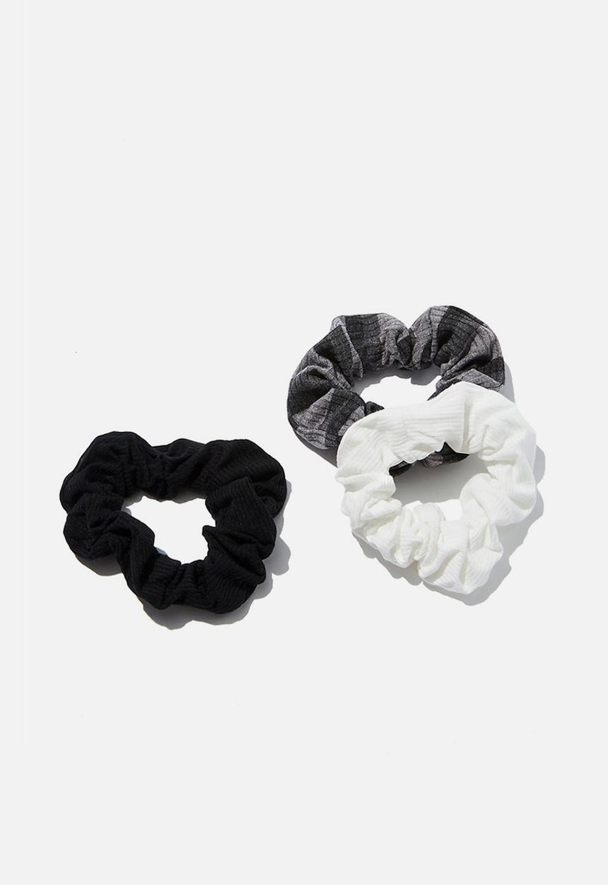 Rubi - 3 Pack scrunchies - mono rib trio