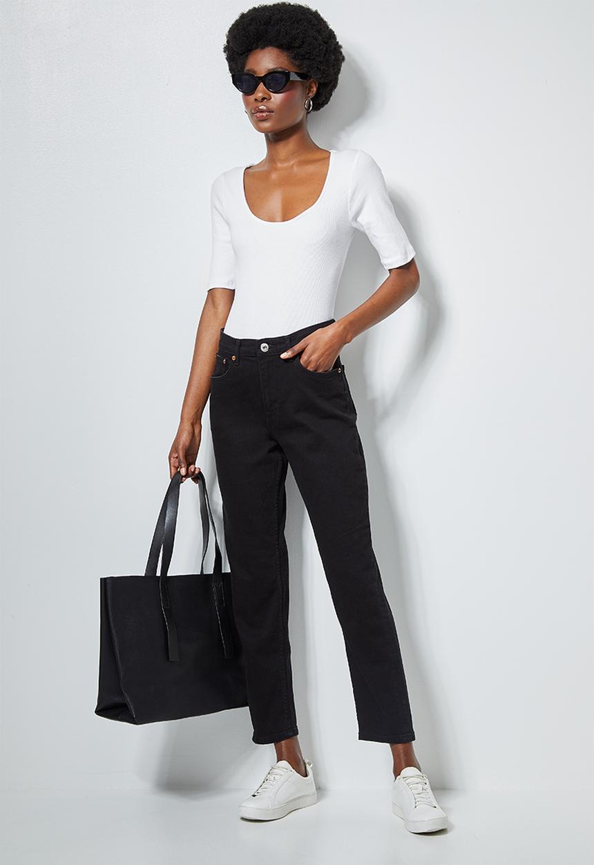 Superbalist - 2 Pack low scoop bodysuit - black & white