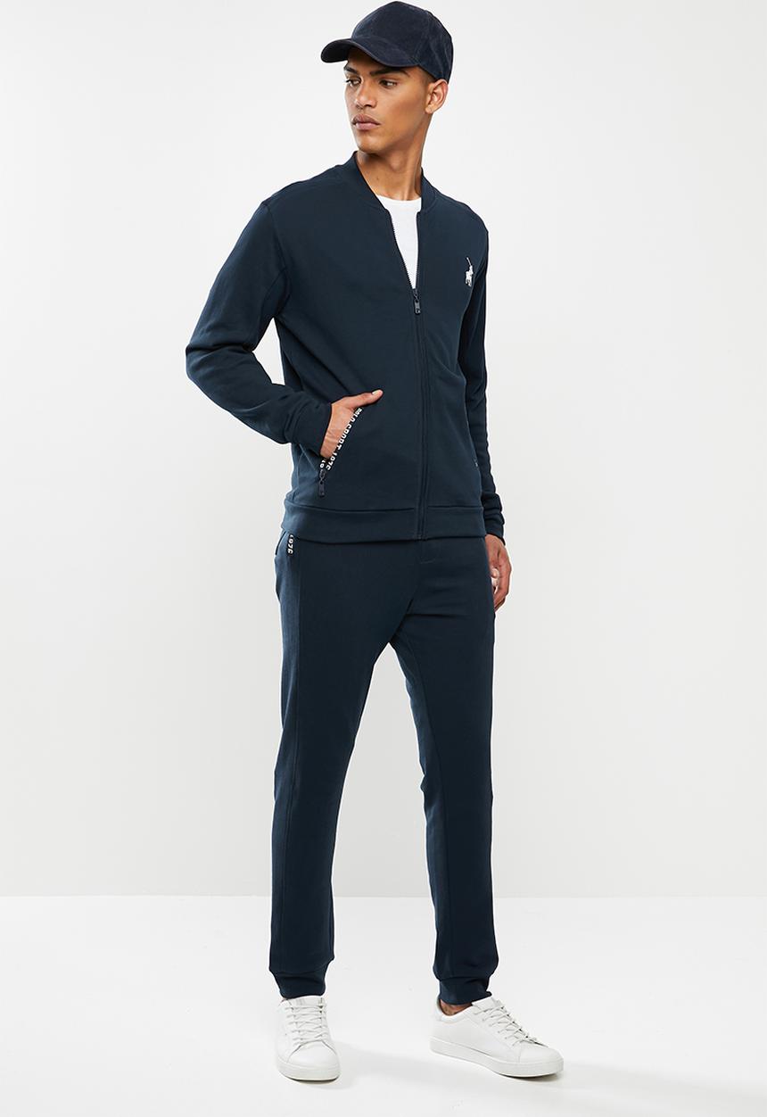 POLO - Sport roland zip thru sweat - navy