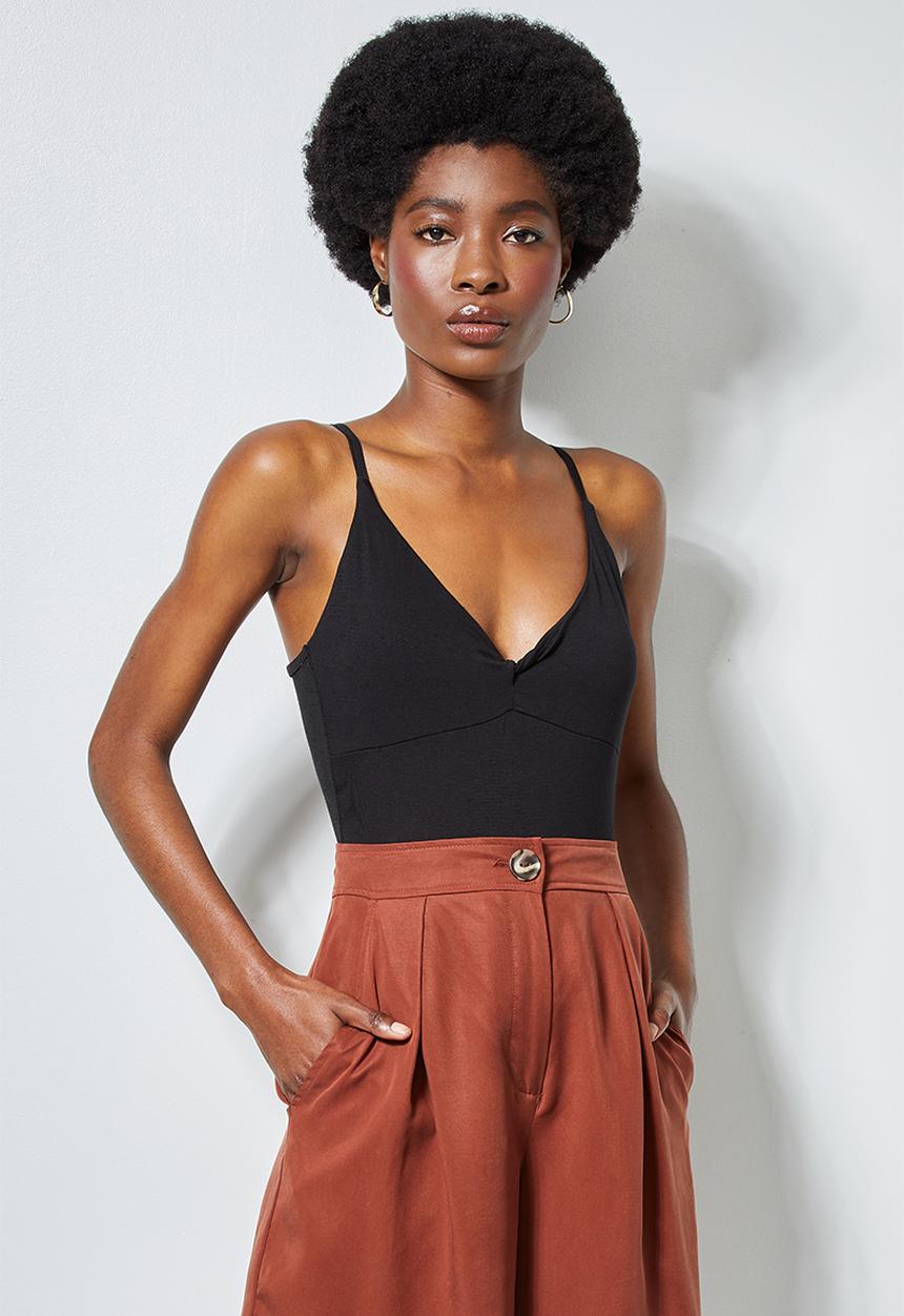 Superbalist - Twist front bodysuit - black