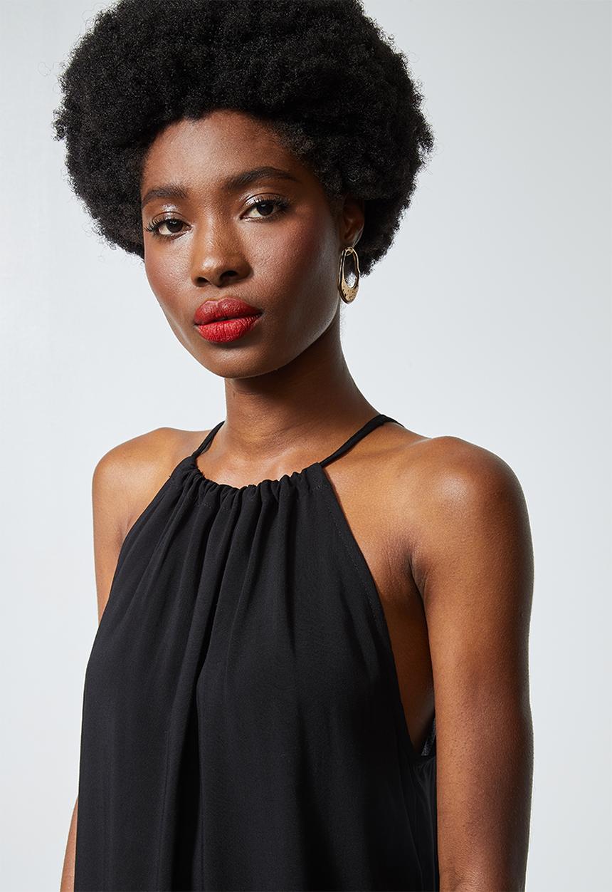 Superbalist - Strappy halterneck cami - black