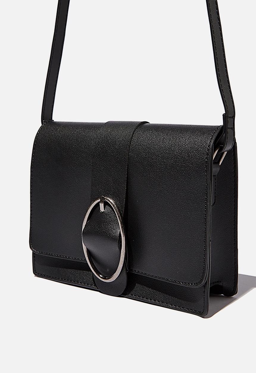Rubi - Buckle cross body bag - black