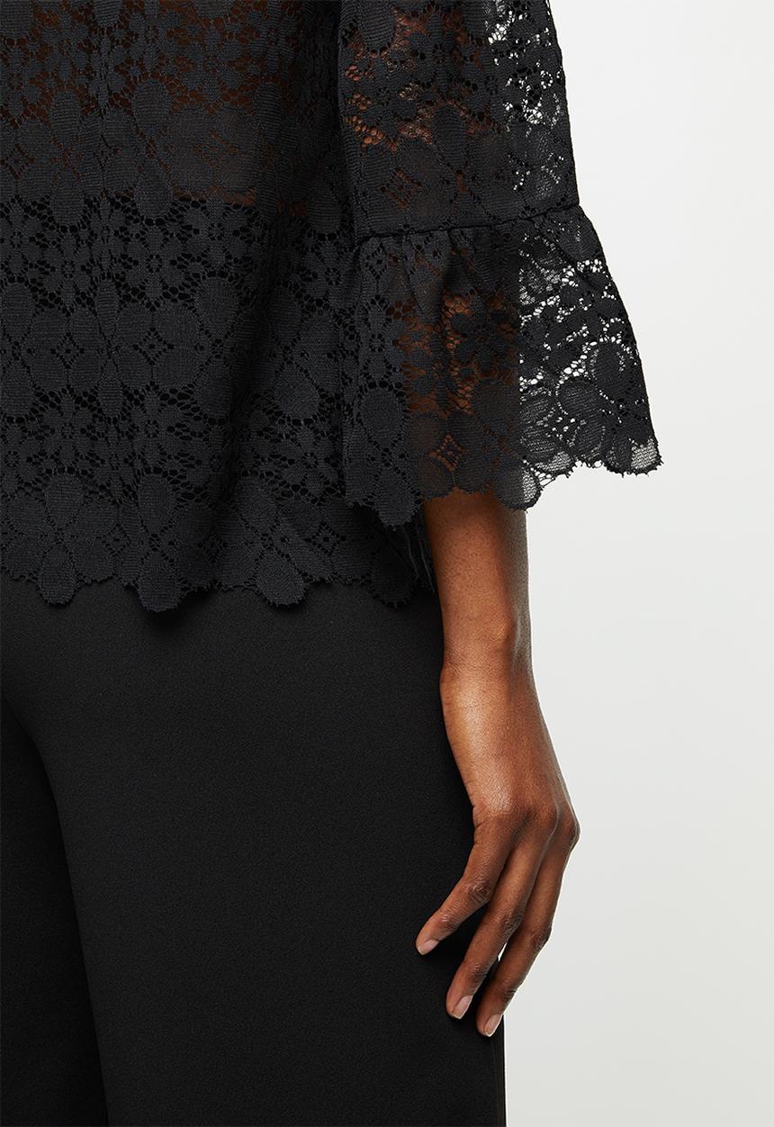Jacqueline de Yong - New blond lace blouse - black