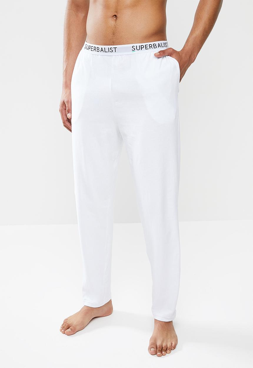 Superbalist - Slim fit knit lounge pants - white