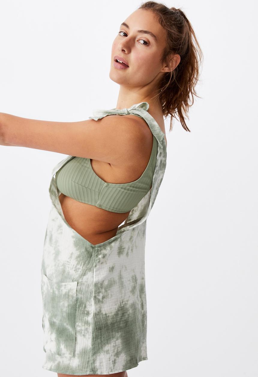 Cotton On - Beach playsuit - khaki tie dye