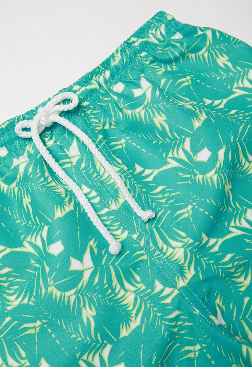 Rebel Republic - Tween boys board  shorts - turquoise & yellow 