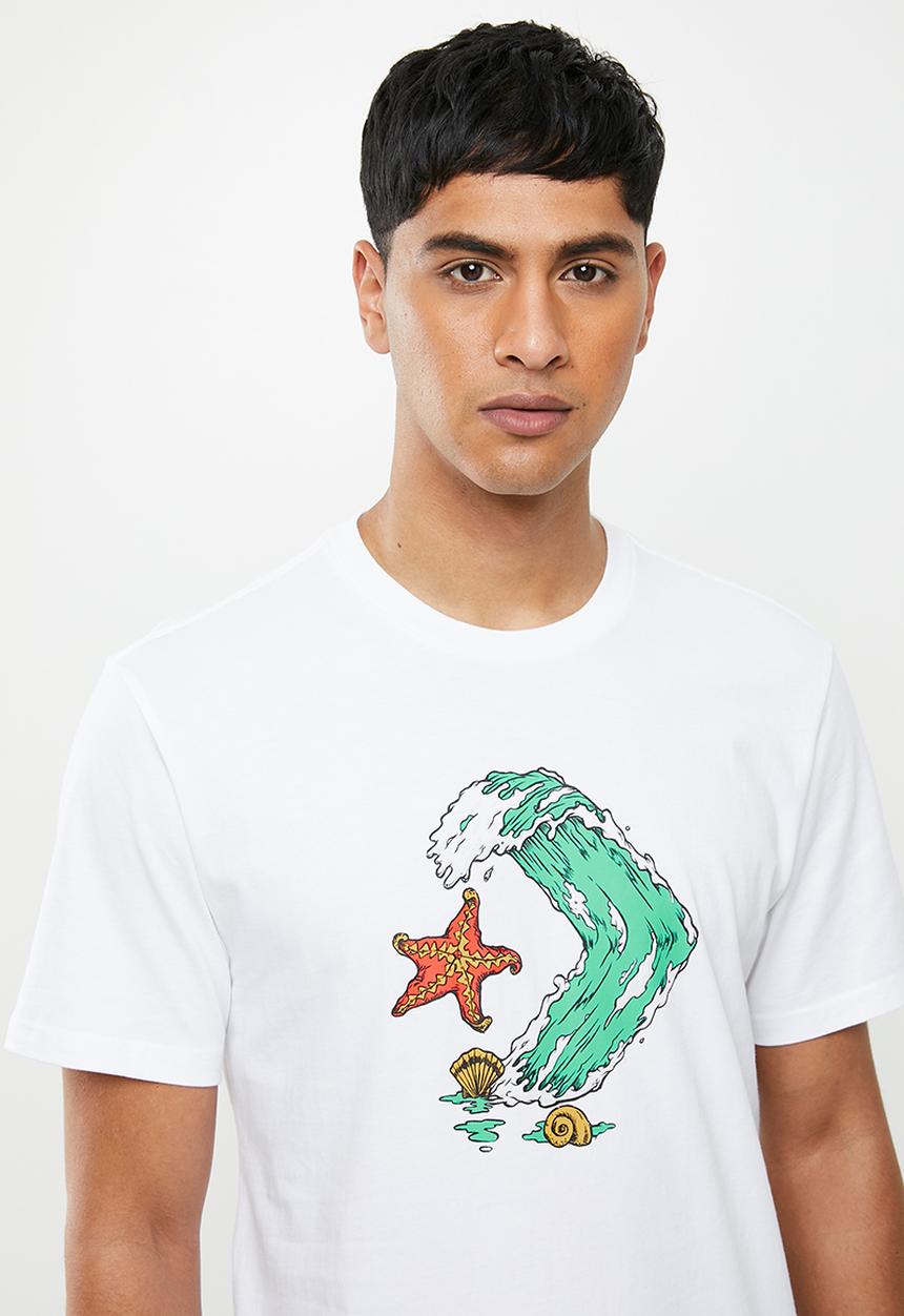 Converse - Converse star chevron waves tee - white