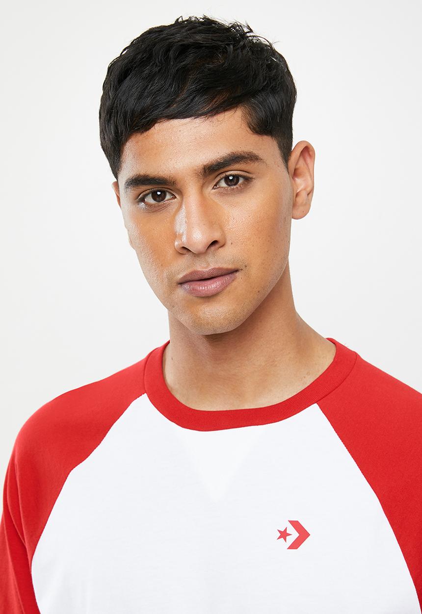 Converse - Sc raglan - white & red