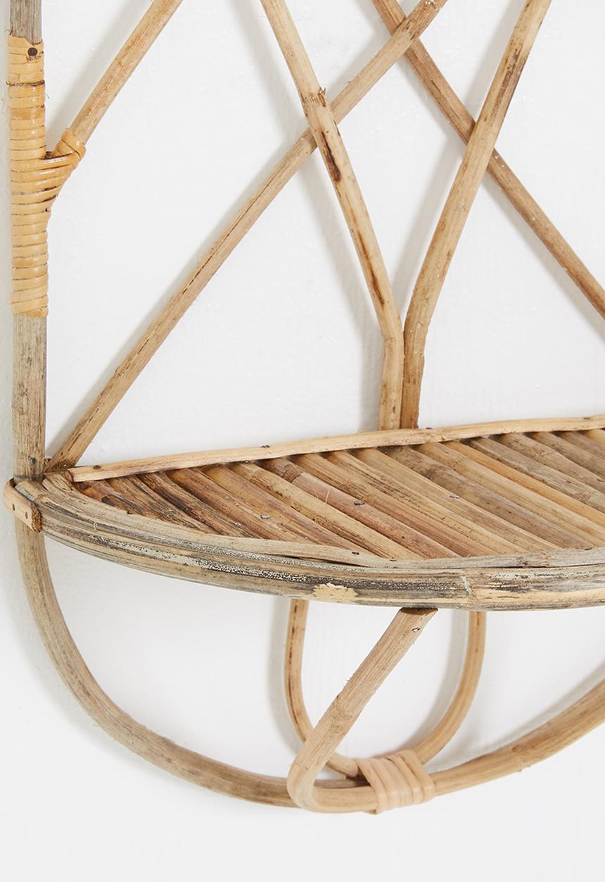 Sixth Floor - Rattan planter shelf - natural