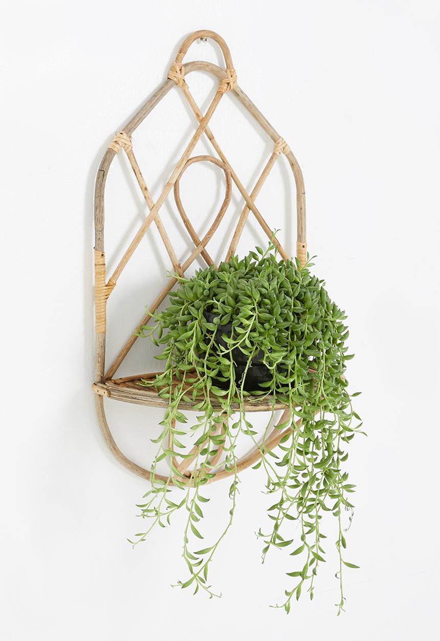 Sixth Floor - Rattan planter shelf - natural