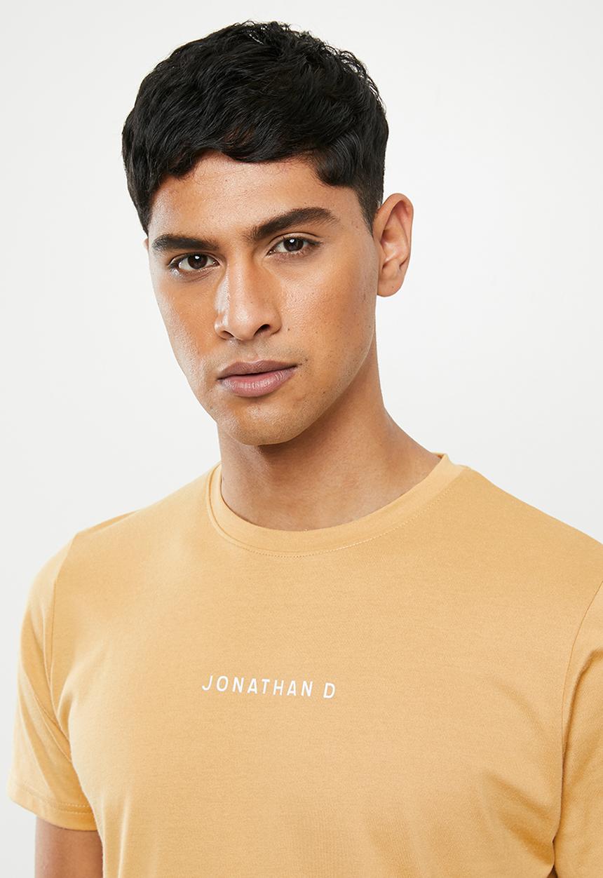 Jonathan D - Short sleeve crew neck tee - tan