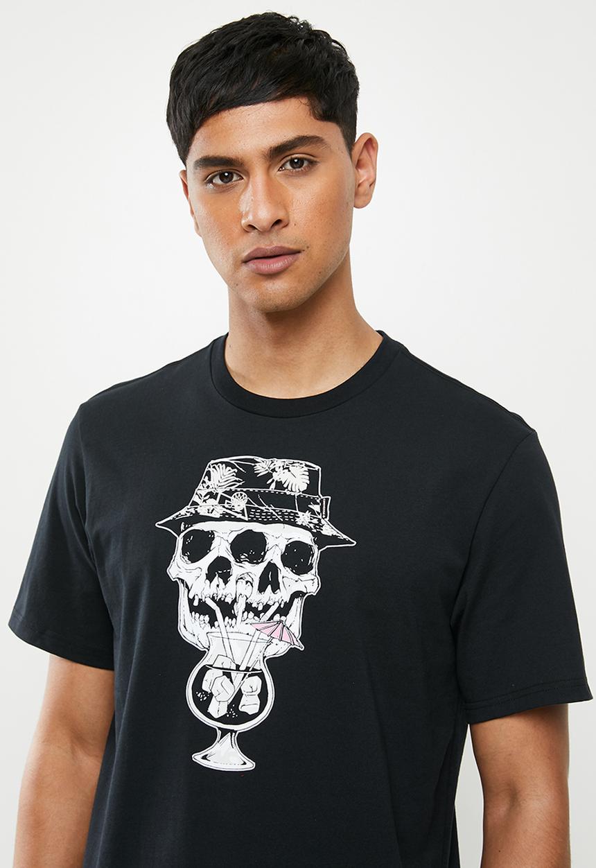 Converse - Converse palm print skull tee - black