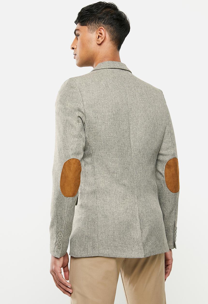 Jonathan D - Two button single breasted blazer with notched lapel - stone