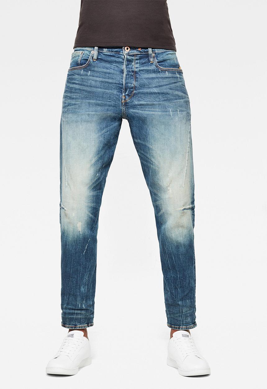 G-STAR - Scutar 3d slim tapered-elto pure stretch denim - antic faded baum blue