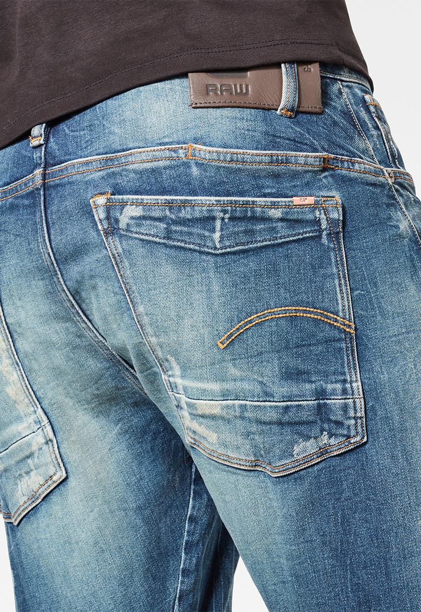 G-STAR - Scutar 3d slim tapered-elto pure stretch denim - antic faded baum blue