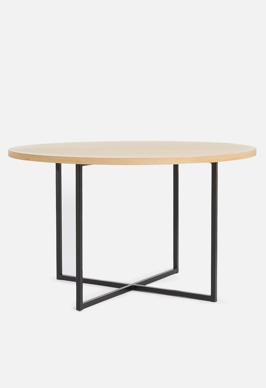Sixth Floor - Round oak veneer dining table - natural