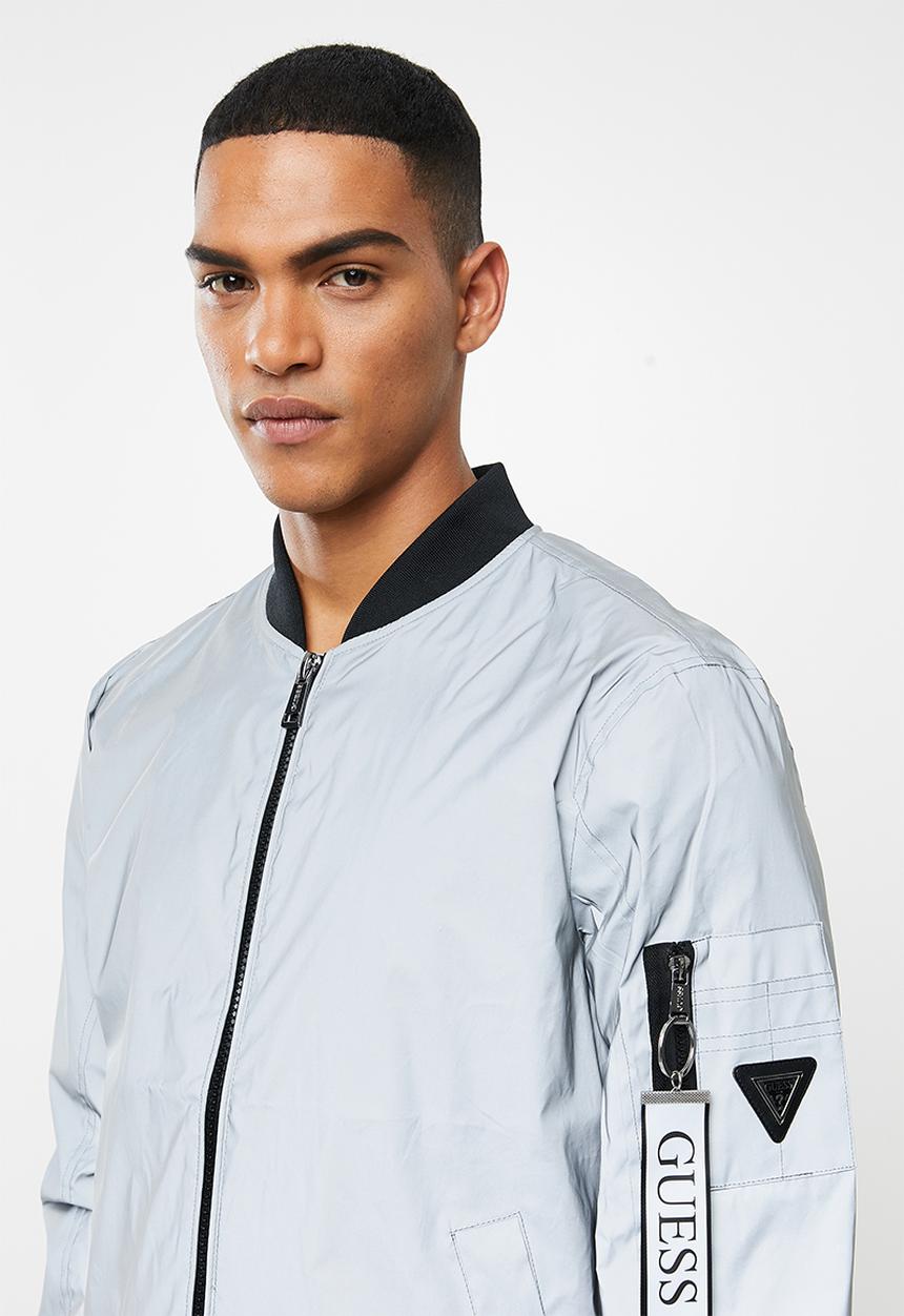 GUESS - Reflective city bomber - silver
