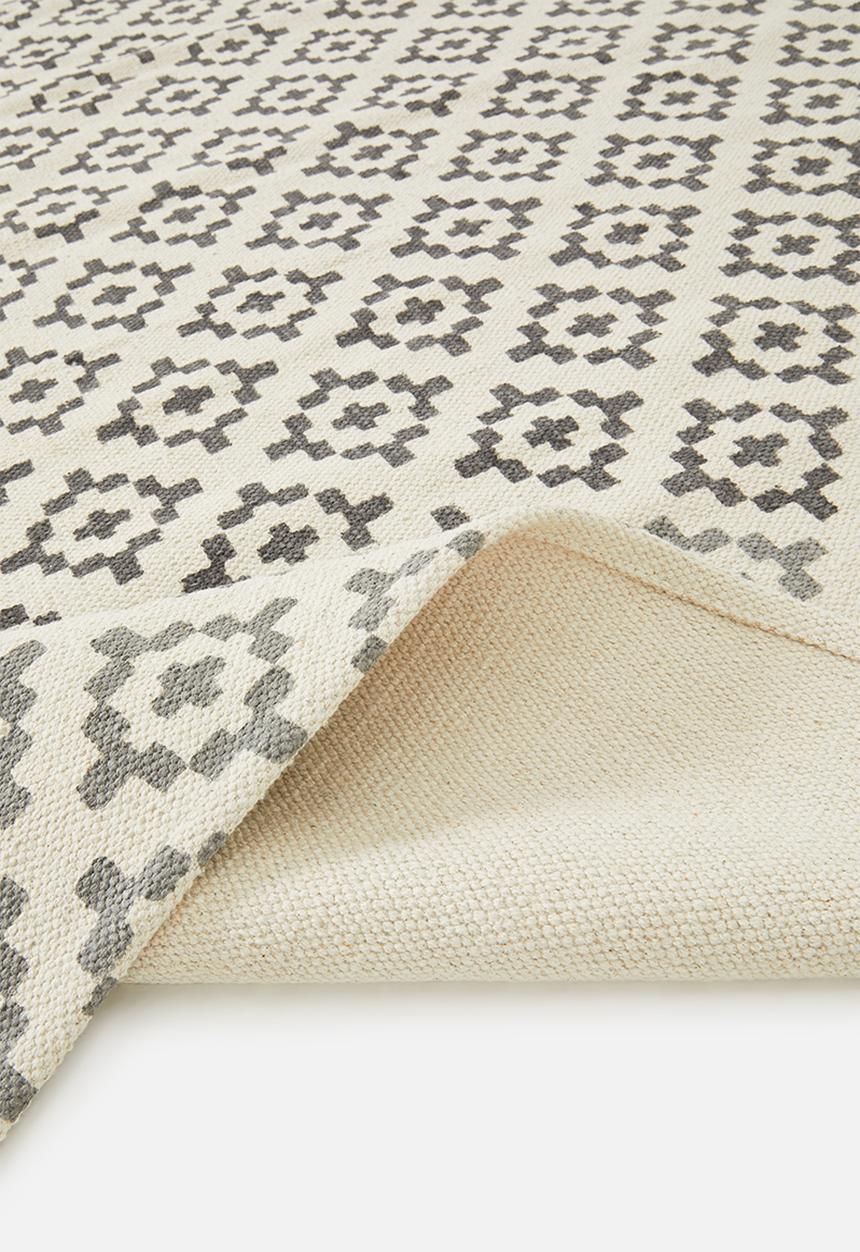 Sixth Floor - Hendesi printed rug - grey