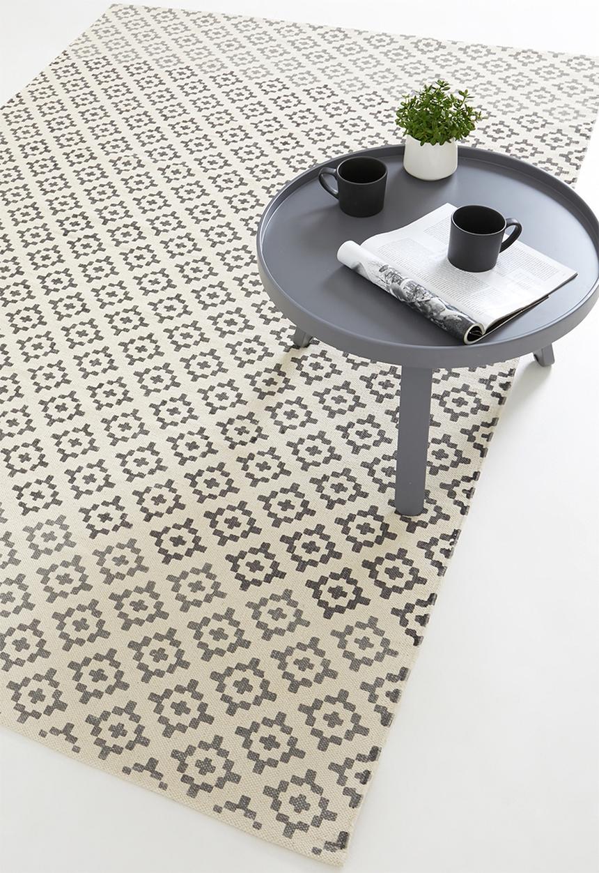 Sixth Floor - Hendesi printed rug - grey