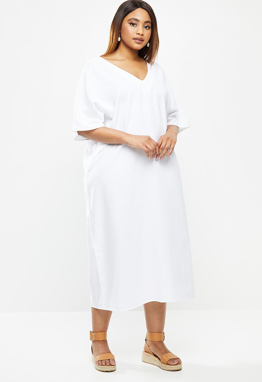 edit Plus - Midi tunic dress - white
