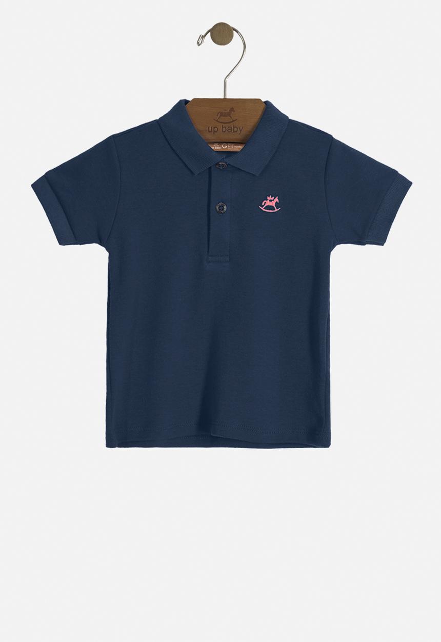 UP Baby - Soft jersey cotton polo - navy