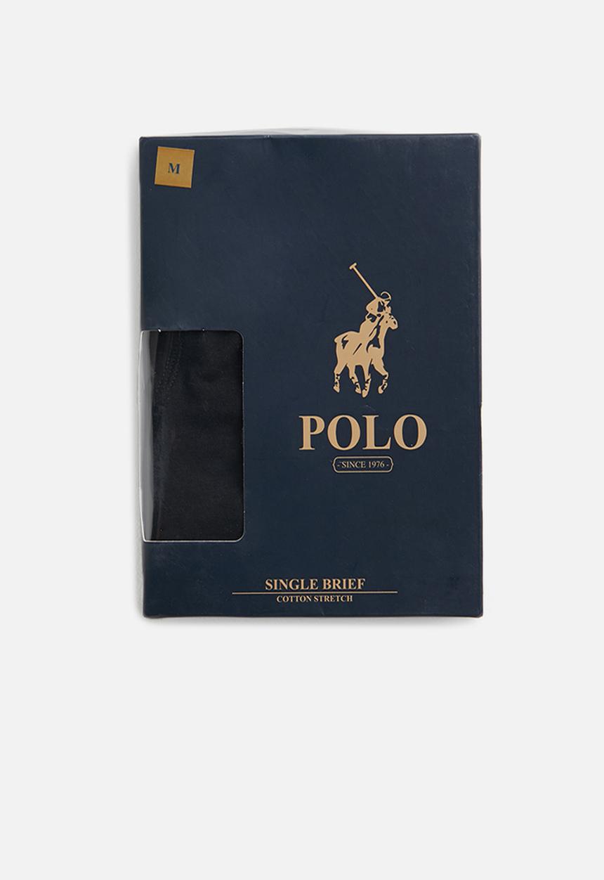 POLO - Rob plain knit briefs - black