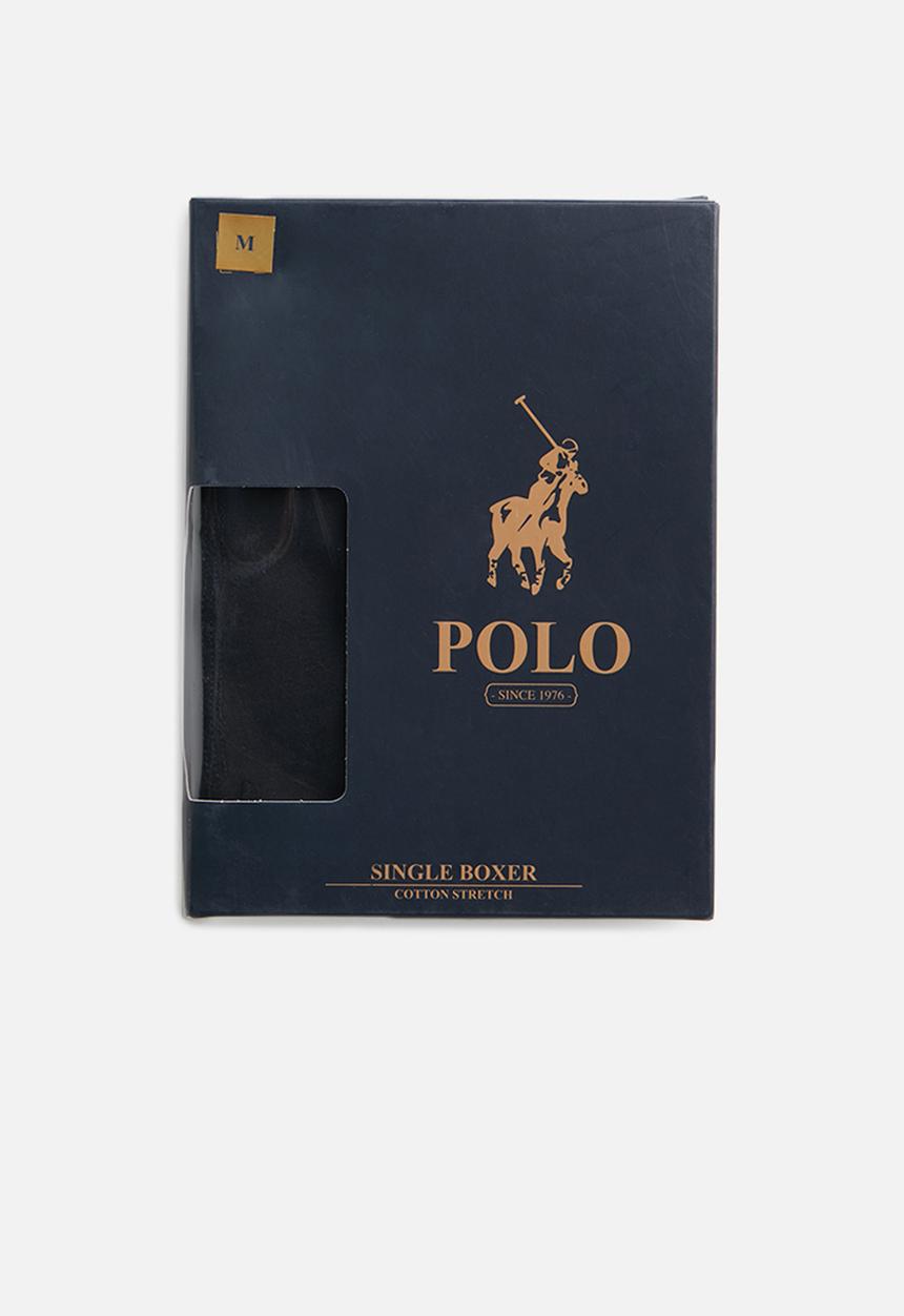 POLO - Cody plain knit boxer - black