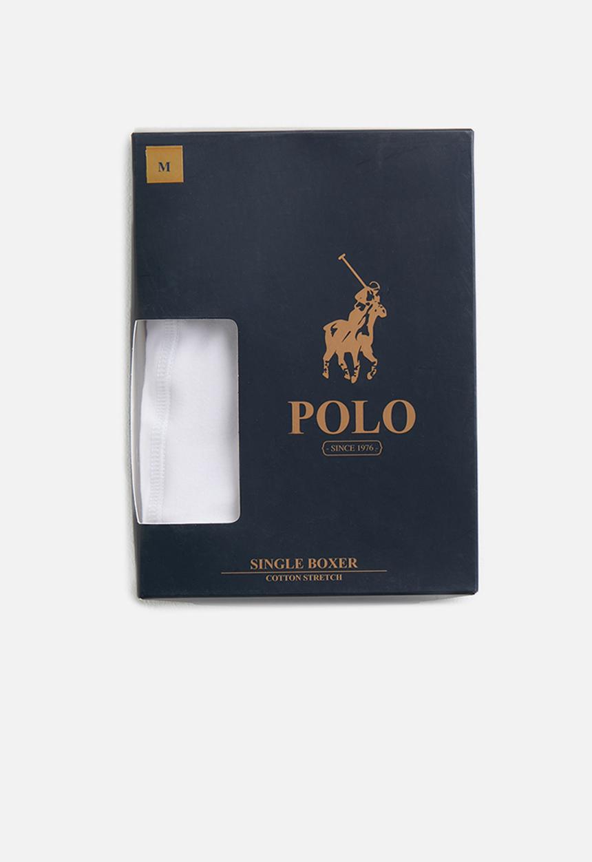 POLO - Cody plain knit boxer - white