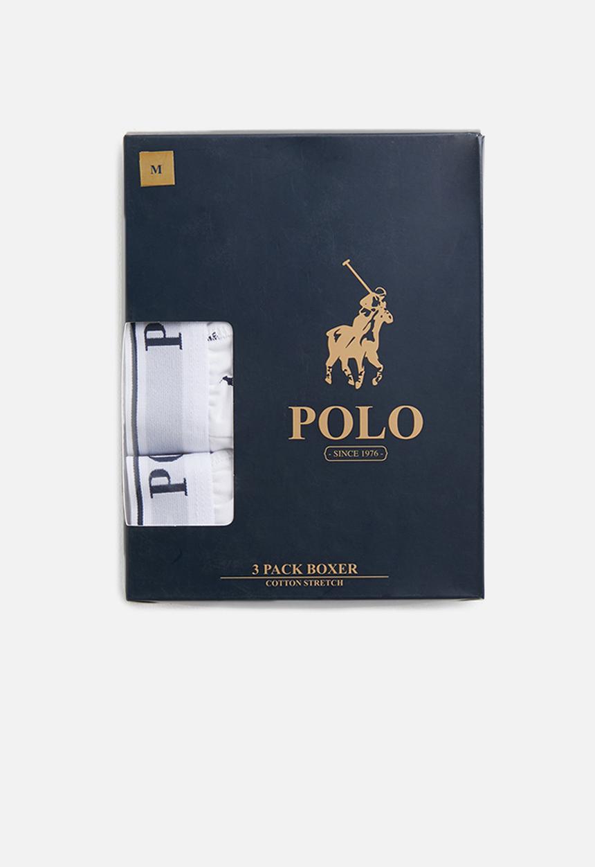 POLO - Classic knit boxer 3 pack - white & black