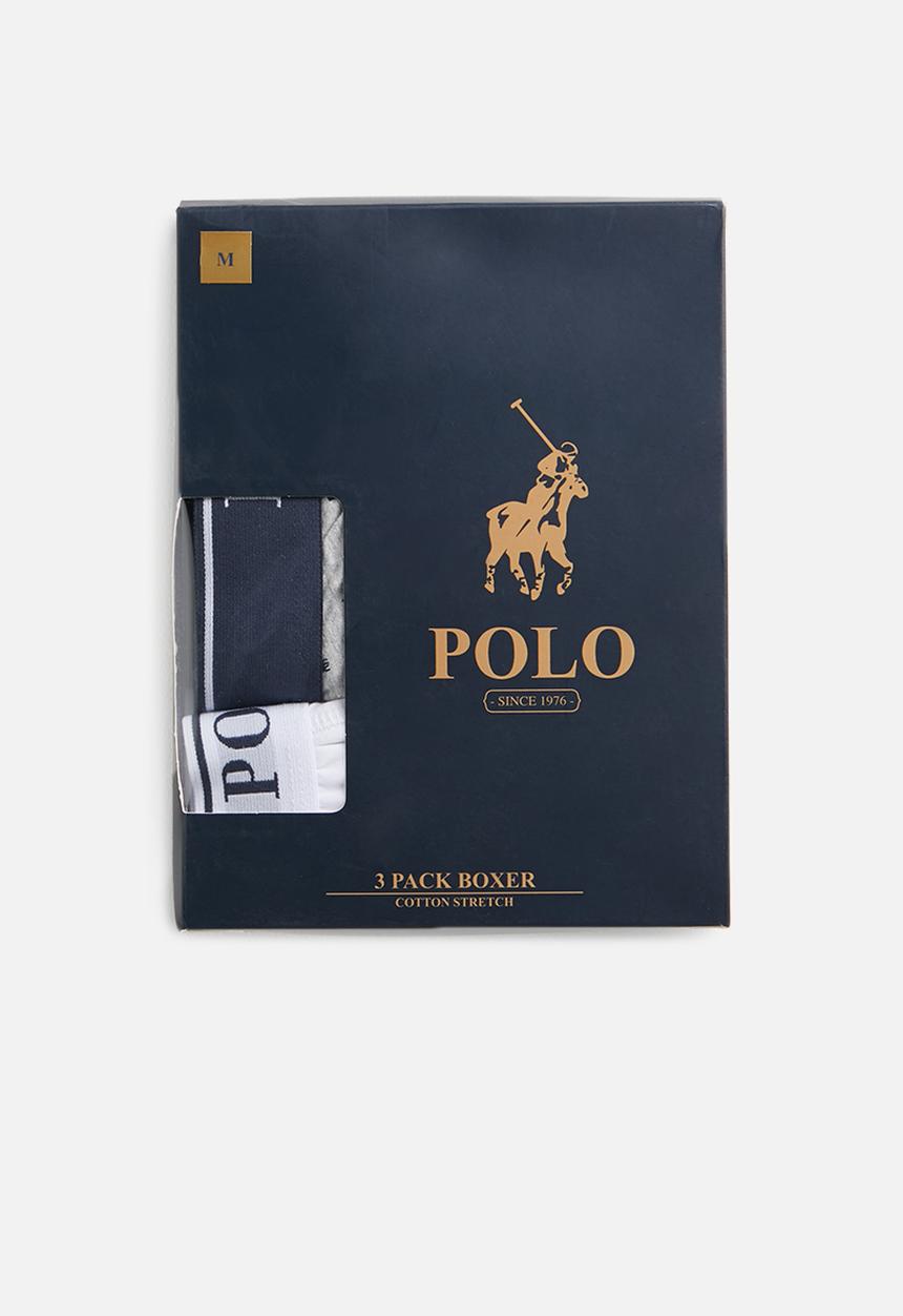 POLO - Classic knit boxer 3 pack - grey