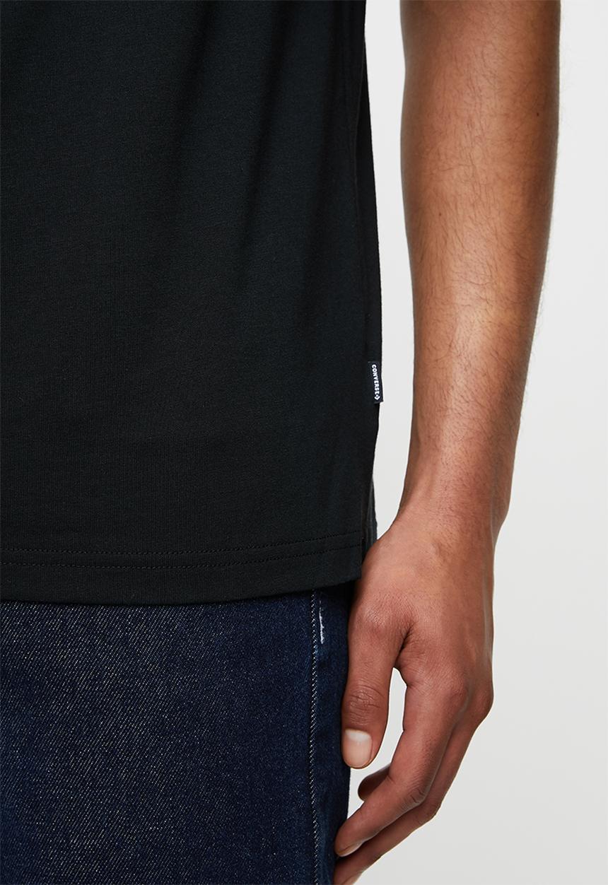 Converse - Converse repeated star chevron tee - black