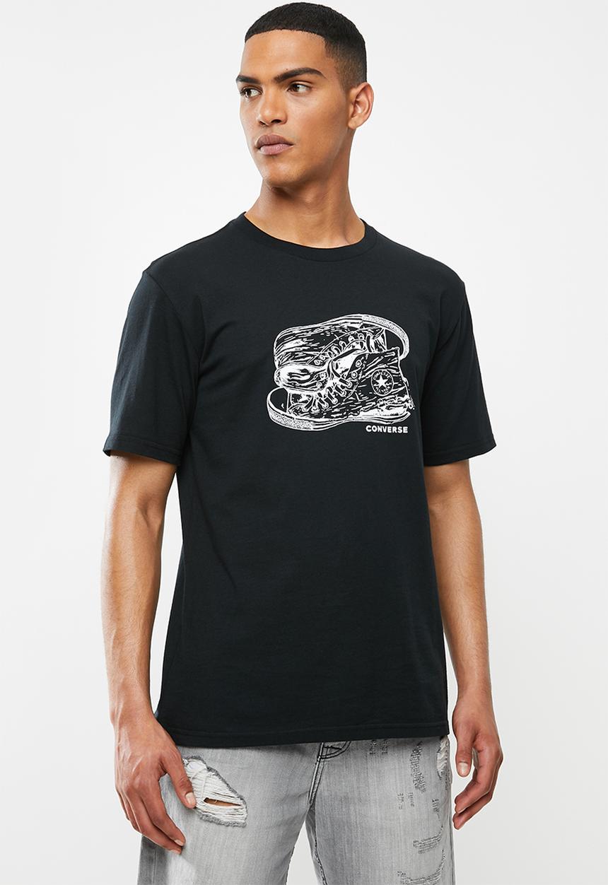 Converse - Converse illustration sneaker art tee - black