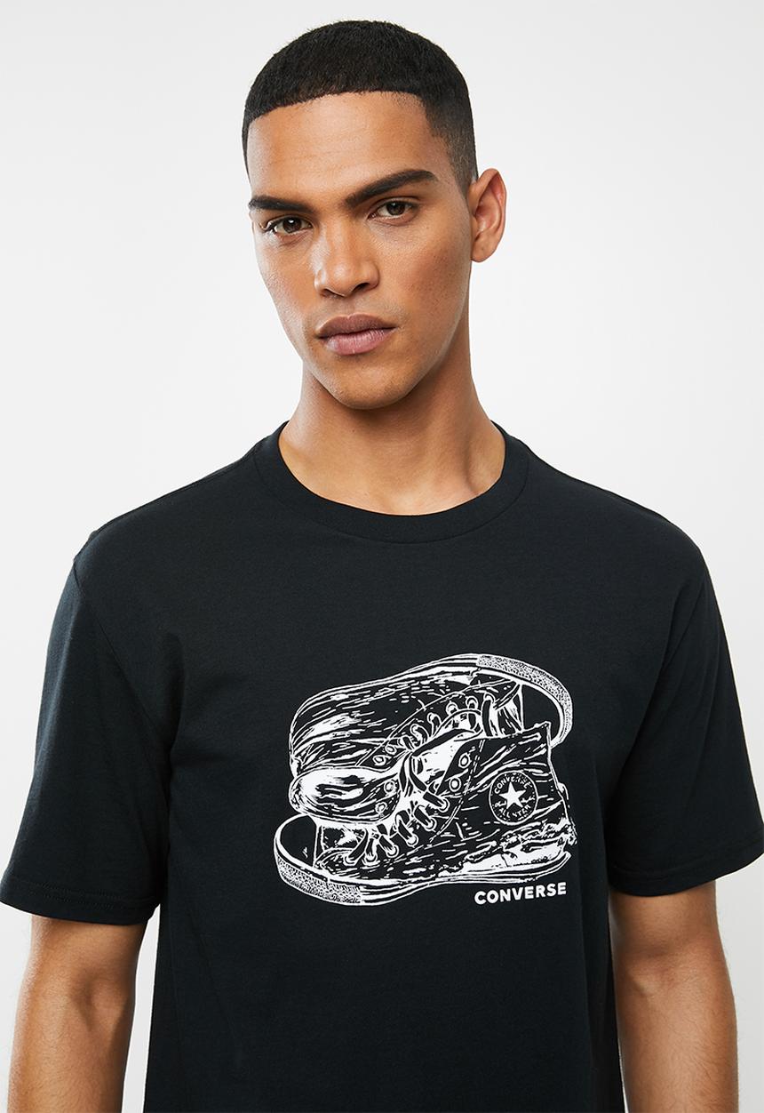 Converse - Converse illustration sneaker art tee - black