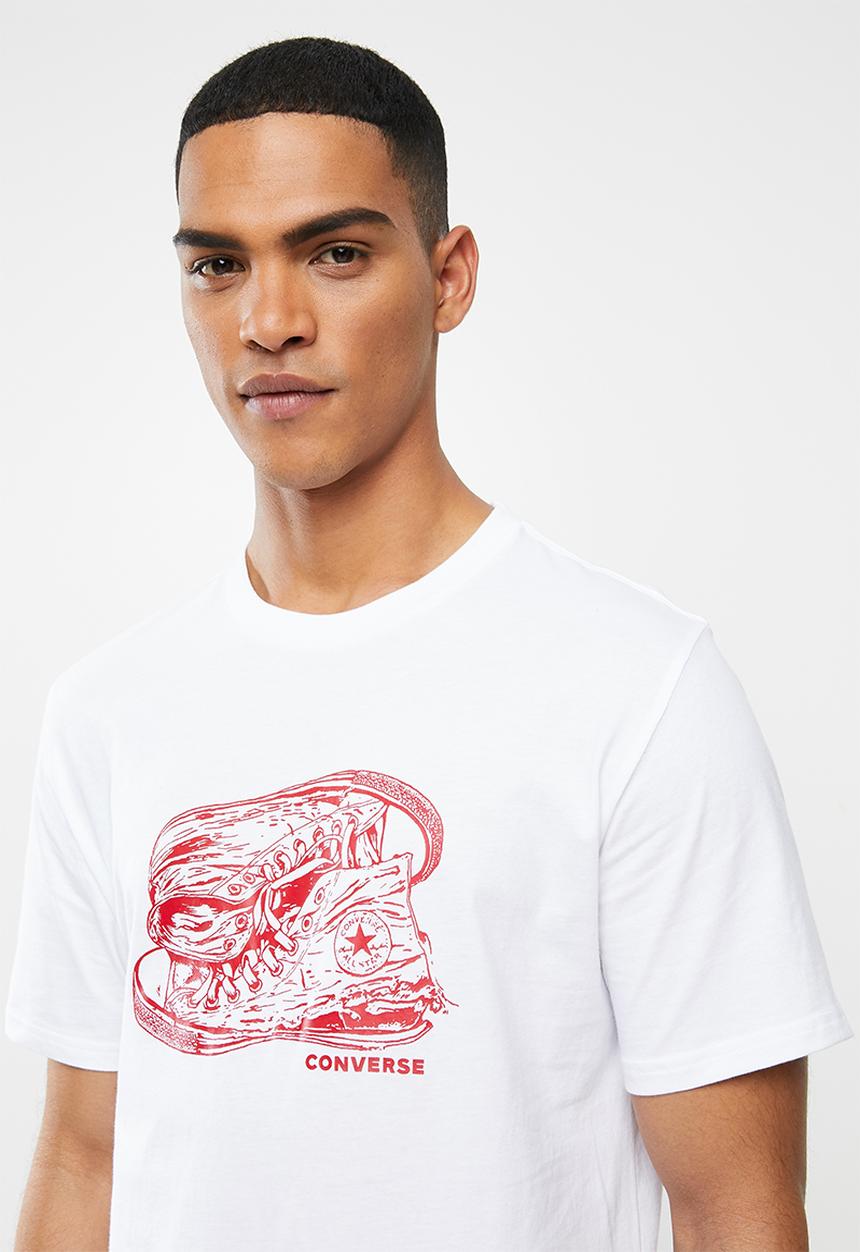 Converse - Converse illustration sneaker art tee - white