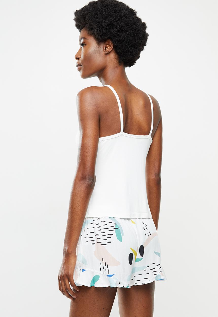 Superbalist - Sleep cami & shorts set - splatter