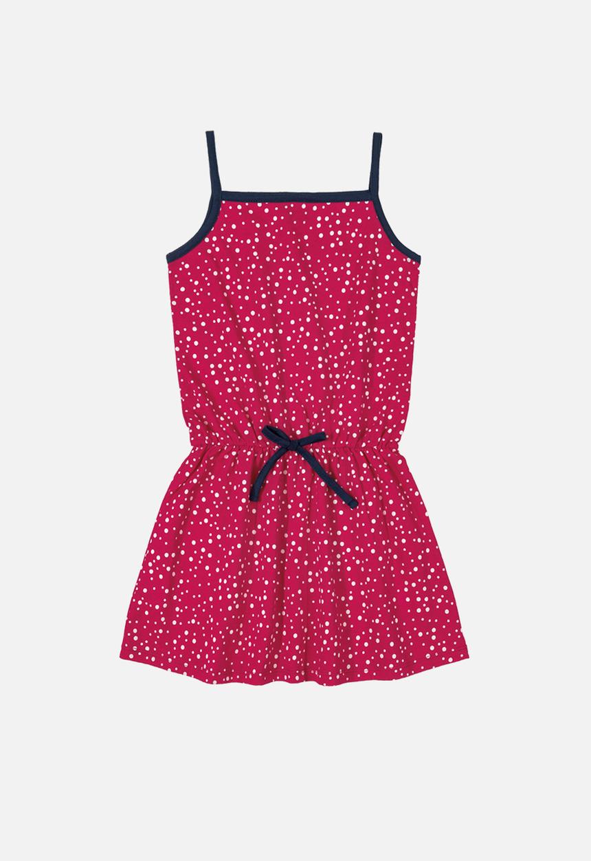 Bee Loop - Girls printed playsuit - red