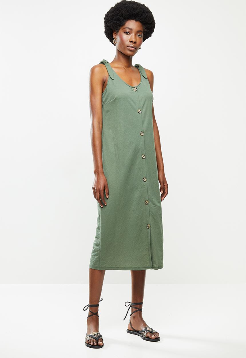 Vero Moda - Petra sleeveless calf dress - olive