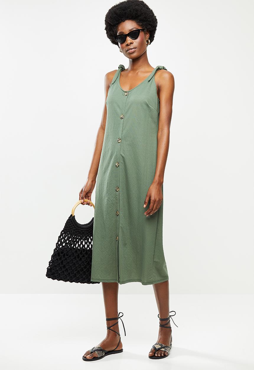 Vero Moda - Petra sleeveless calf dress - olive