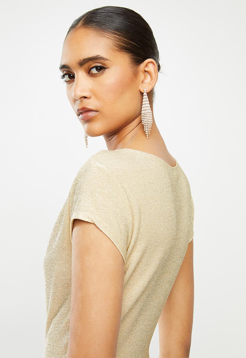 MANGO - Dress marta - gold