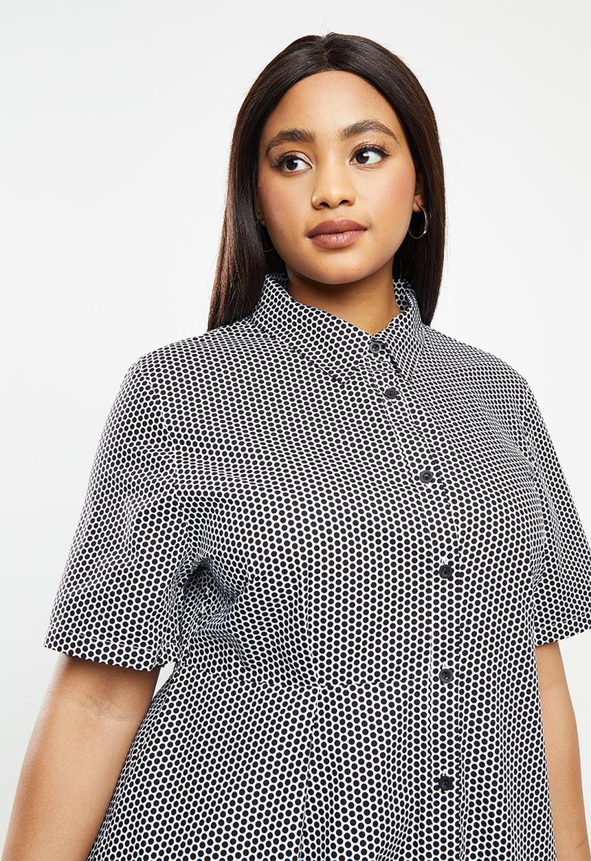 AMANDA LAIRD CHERRY - Plus kuhlanga dress - black & white